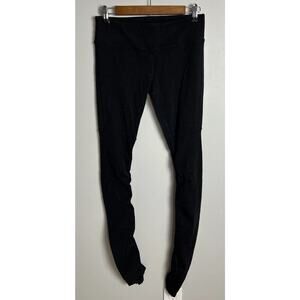 Alo Yoga Goddess Ribbed Leggings Seamless Activewear Pull On Black Size M/L